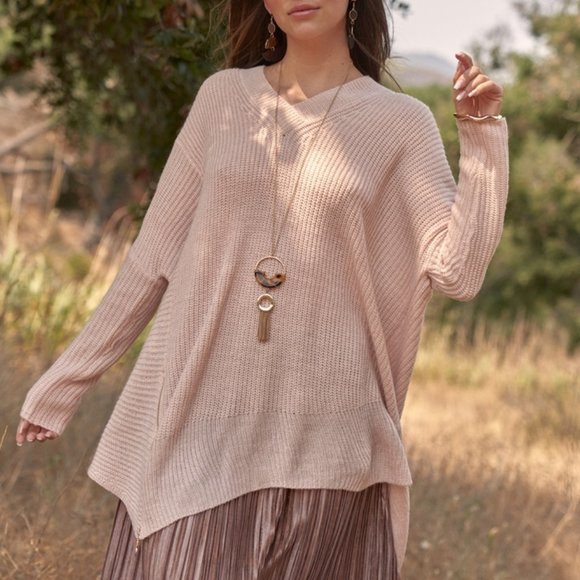 SOFIA Soft Pink Oversized Sweater