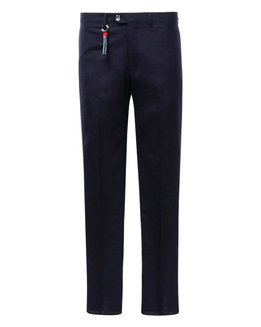 Solid Navy Flatfront Chino Pant