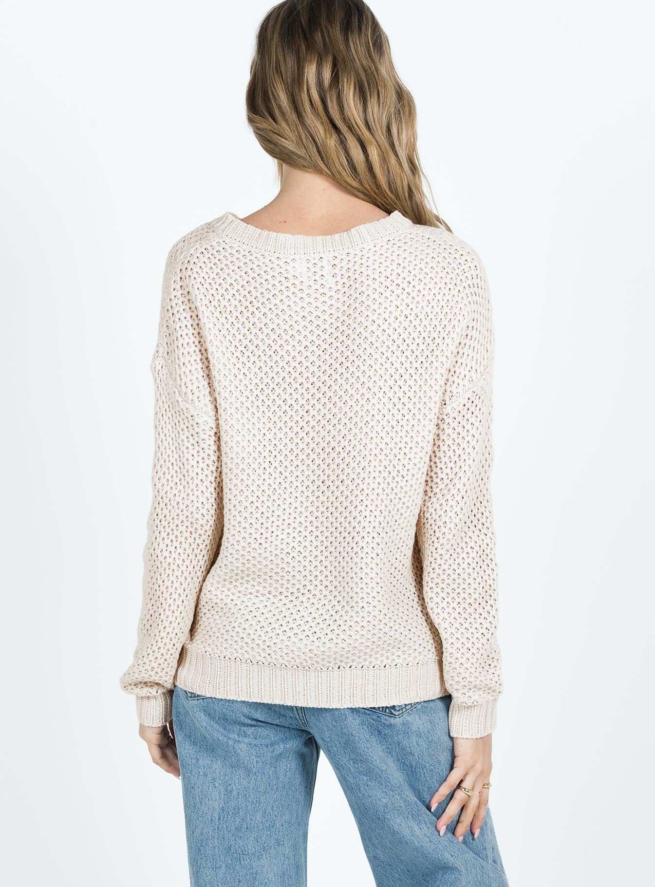 Strawberry Waffles Sweater Beige Twist