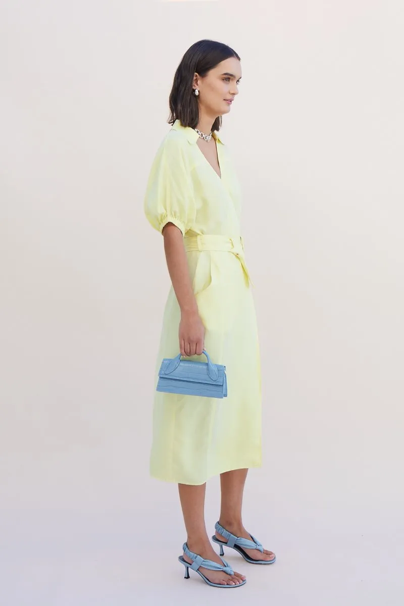 Suboo Georgia Midi Shirt Dress - Lemon