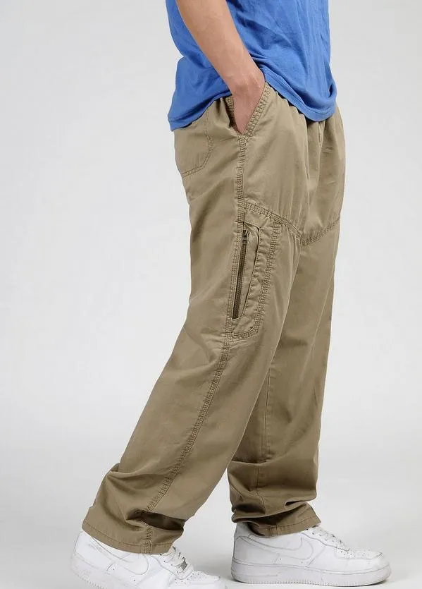 Summer Casual Men's High Waist Full Length Loose Cargo Pants