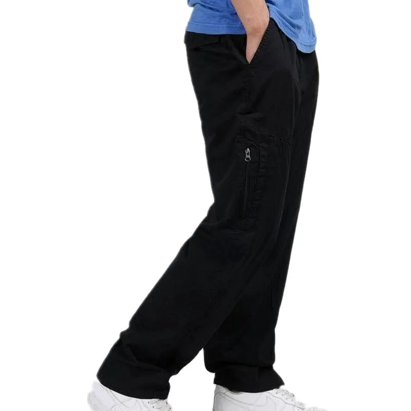 Summer Casual Men's High Waist Full Length Loose Cargo Pants