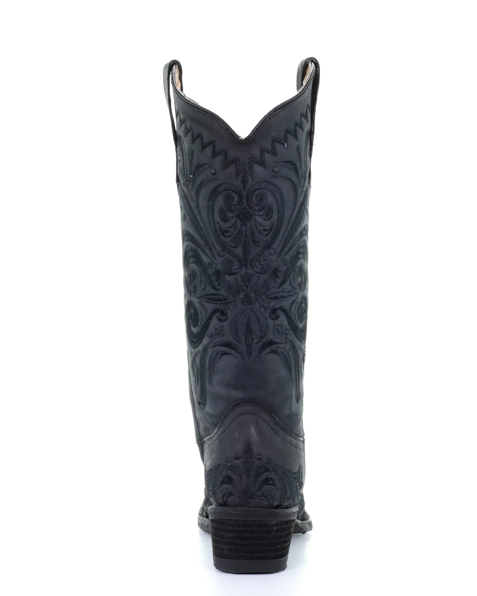 Tall Black Filigree Boot