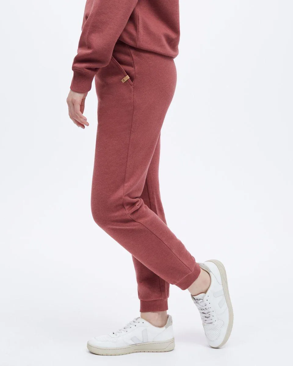 Tentree Tree Fleece Bamone Sweatpants in Apple Butter Red