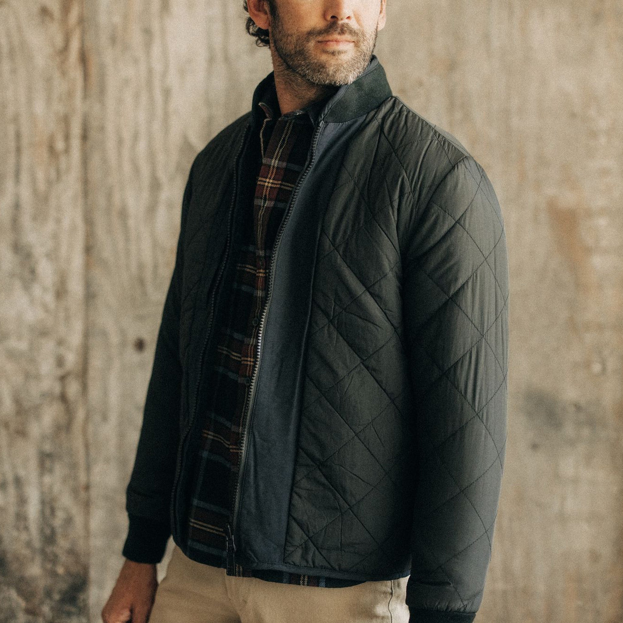 The Carson Jacket in Dark Navy Fleece