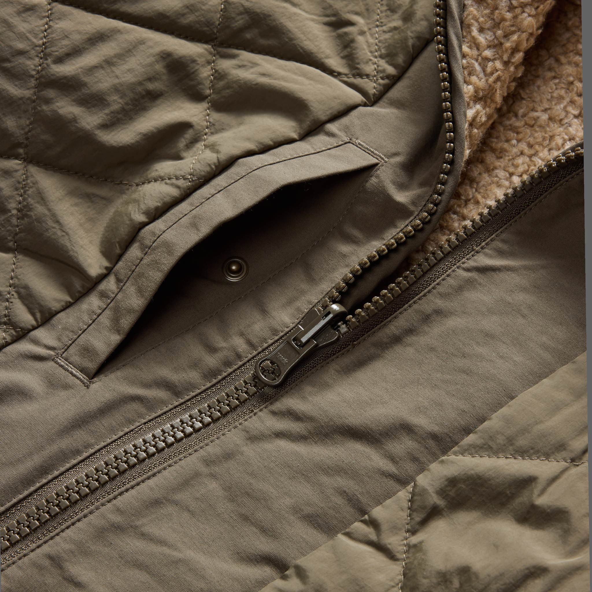 The Carson Jacket in Light Khaki Fleece