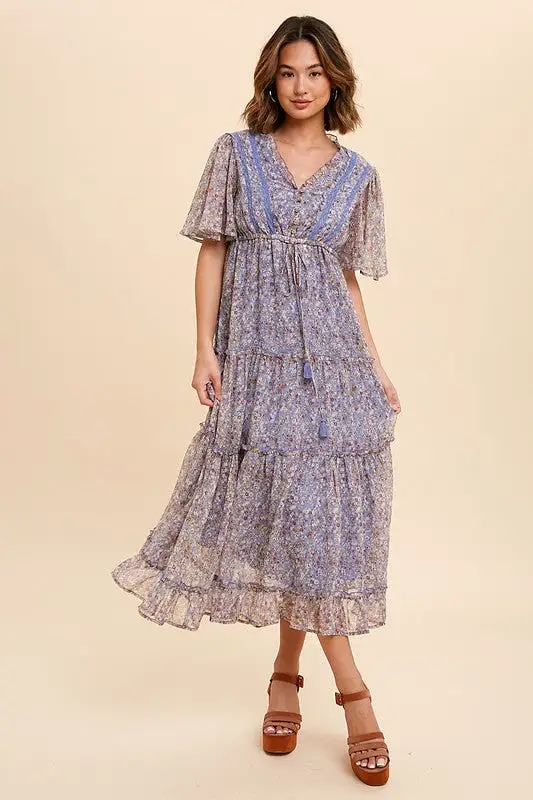 Tiered Midi Dress