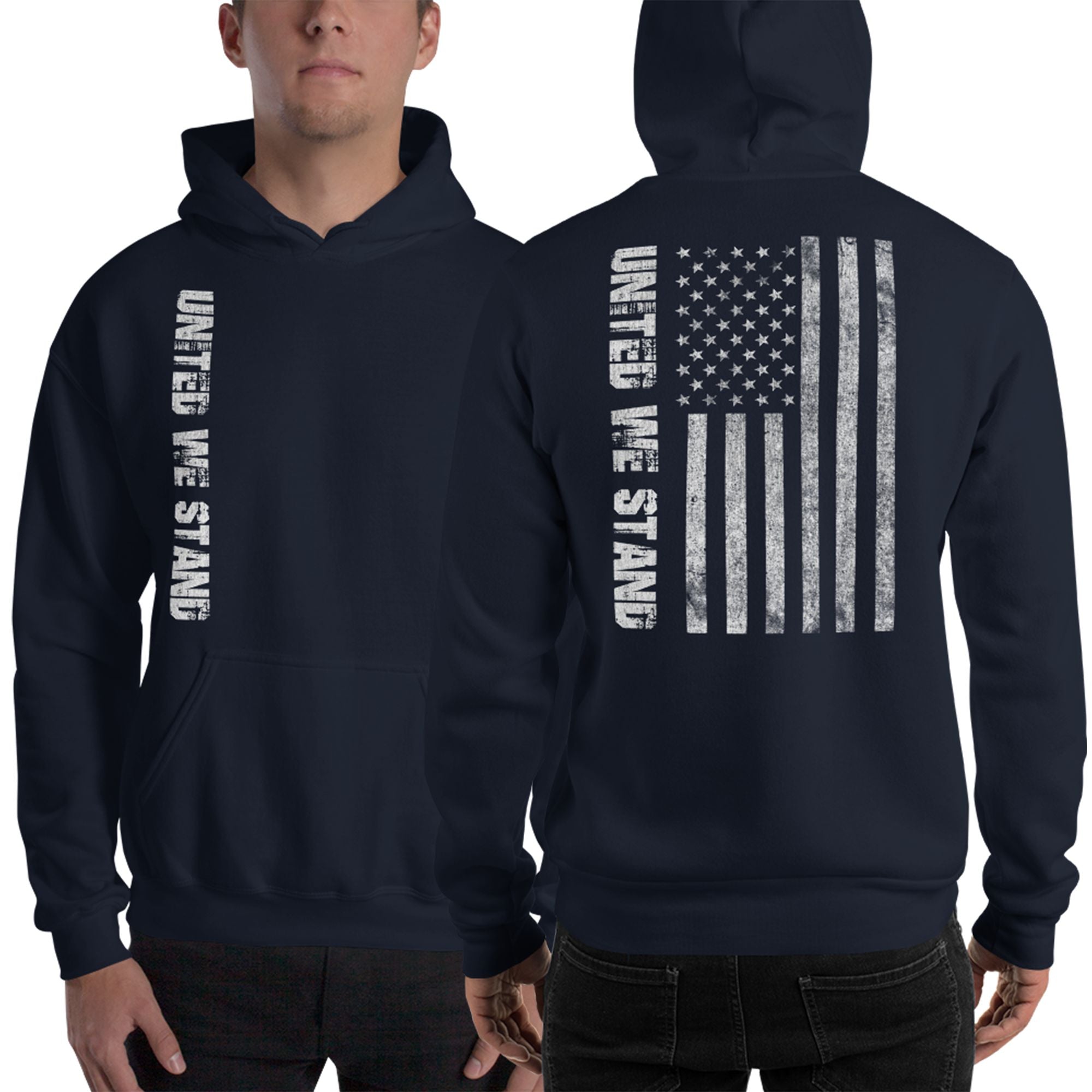 United We Stand American Flag Hoodie Sweatshirt