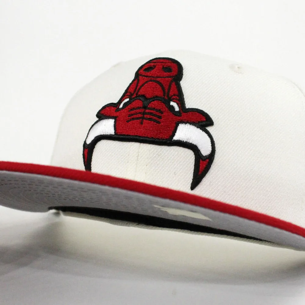 Upside Down Chicago Bulls New Era 59fifty Fitted Hat (Air Jordan 11 Low SE Snakeskin Chrome Gray Under Brim)