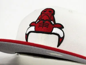 Upside Down Chicago Bulls New Era 59fifty Fitted Hat (Air Jordan 11 Low SE Snakeskin Chrome Gray Under Brim)