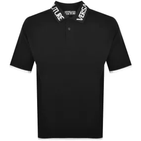 Versace Jeans Couture Logo Polo T Shirt Black