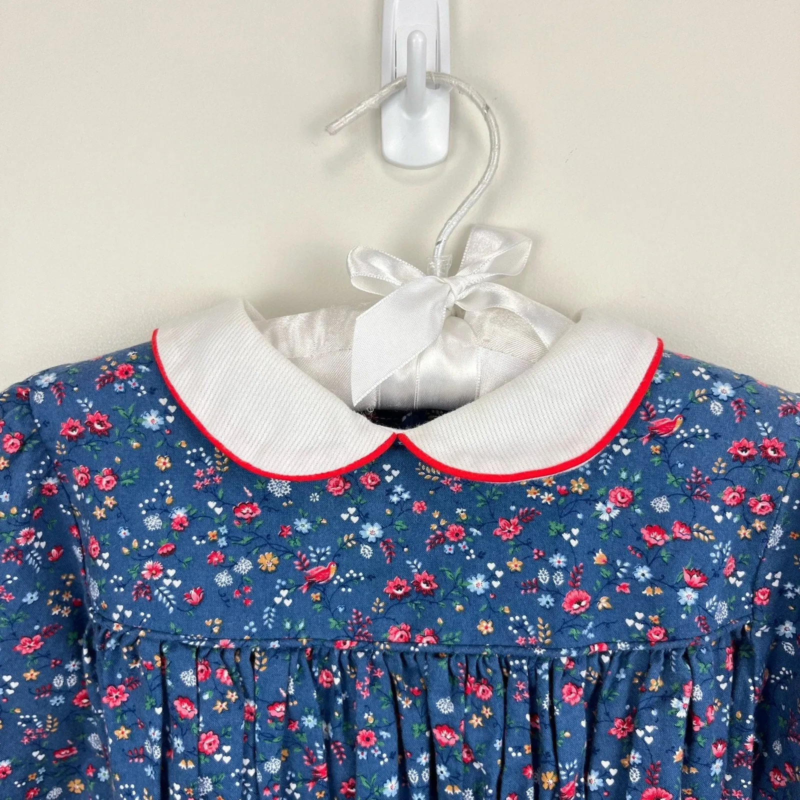 Vintage Polly Flinders Smocked Floral Dress 5T