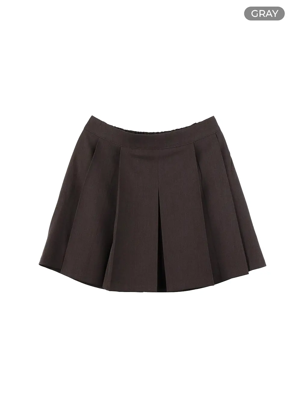 Waist Banding Pleated Mini Skirt CM427