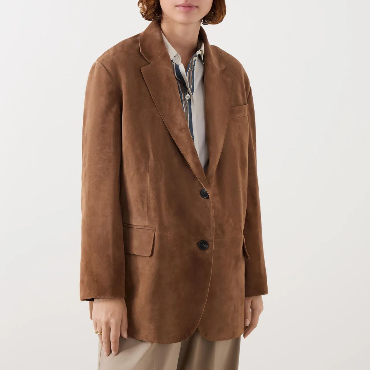 WEEKEND MAX MARA Oggi Suede Blazer - Tan