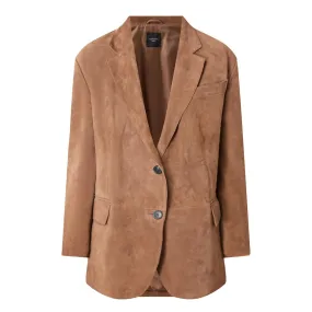 WEEKEND MAX MARA Oggi Suede Blazer - Tan