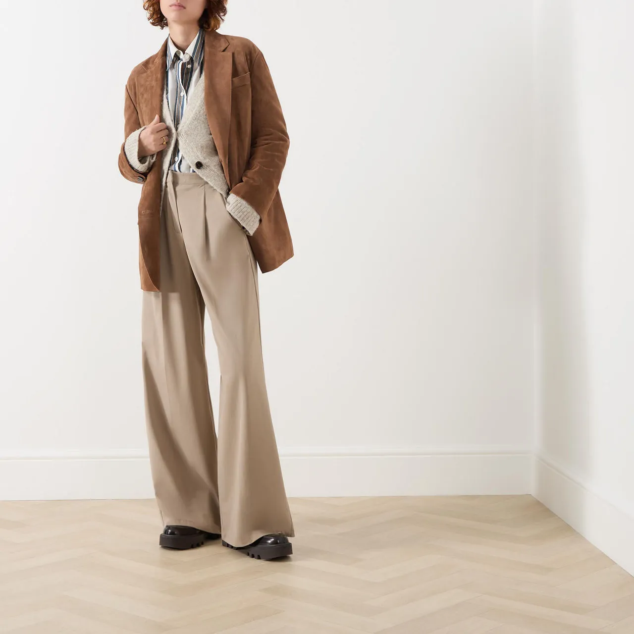 WEEKEND MAX MARA Oggi Suede Blazer - Tan