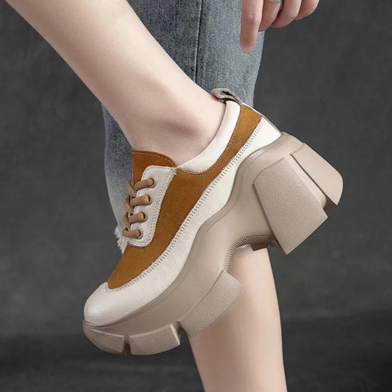 Women's Casual Shoes - Handmade Leather Short Ankle Boots (FC1249)