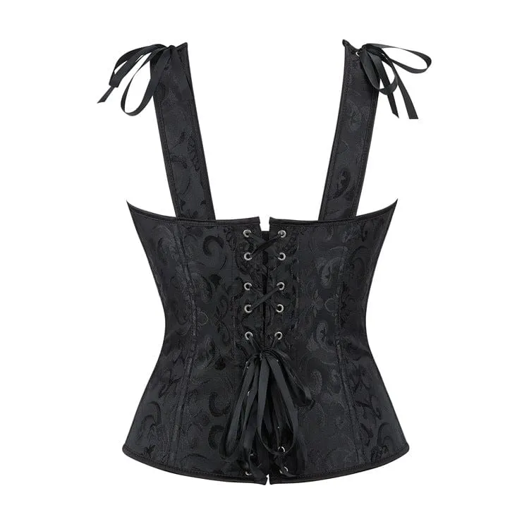 Women's Gothic Lace-up Steel Boned Overbust Corset