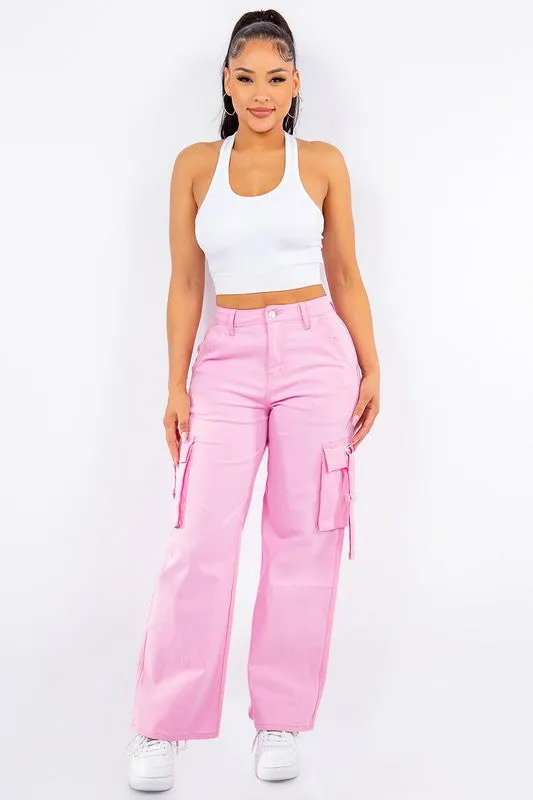 Women's Wide Leg Cargo Pocket